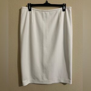 Calvin Klein Classic White Knee-Length Pencil Skirt, Sz 12P